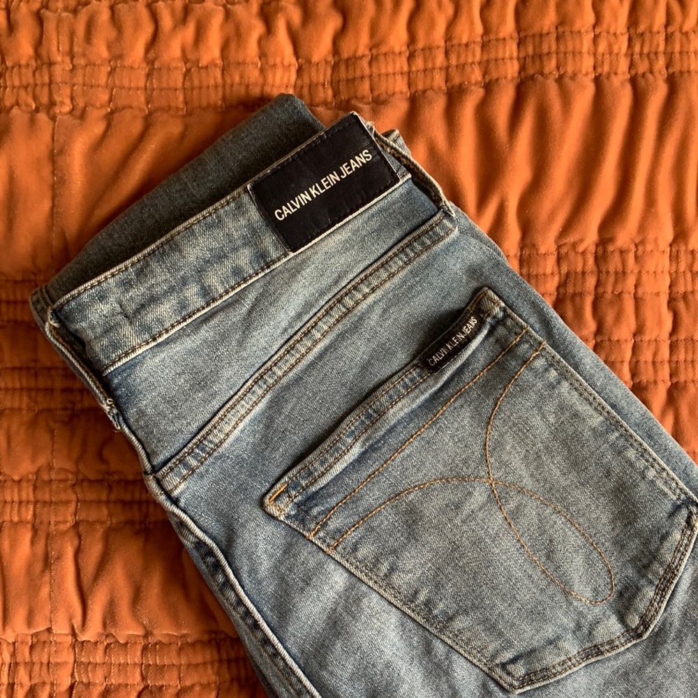 Light wash high-rise Calvin Klein jeans